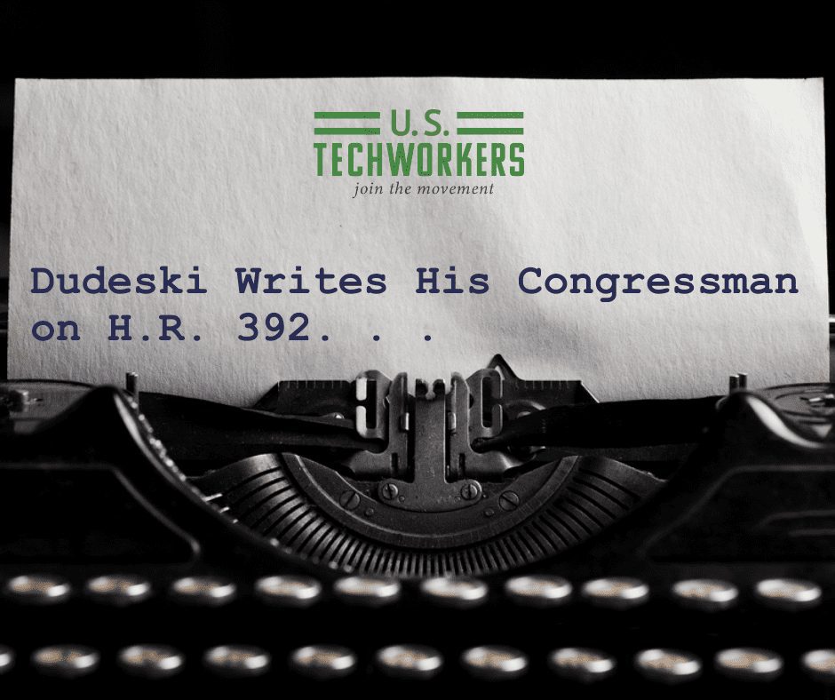 Dudeski Writes his Congressman